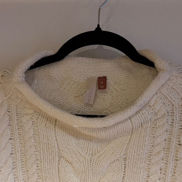 Pilcro Cream Cable Knit Sweater - Picture 3 of 9